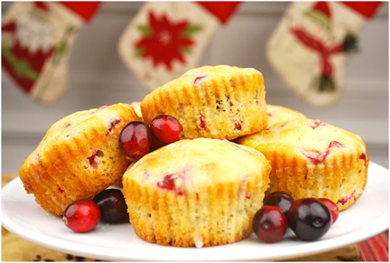 Sparkling Cranberry Muffins, Nativity Scene Outdoor